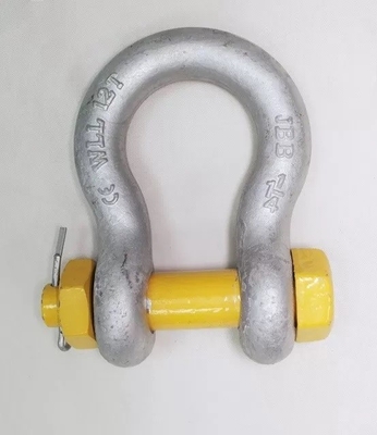 Κίτρινο τύπου μπουλόνι ασφαλείας Δαχτυλίδι WLL 12 τόνων Δαχτυλίδι άγκυρας